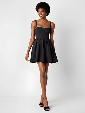 JOHNNY WUJEK FIT AND FLARE MINI DRESS